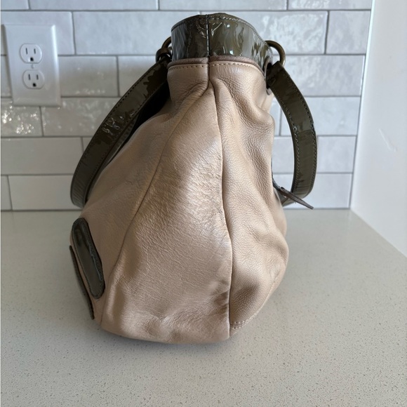 Spencer & Rutherford cream Leather green Shoulder Bag Limited Edition 11… - Picture 6 of 11